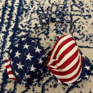 Red White & Blue Bikini Top